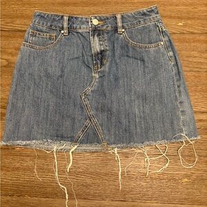 PacSun Blue Frayed Mini Skirt size 2 women’s